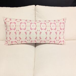 Pink Patterned Lumbar Pillow
